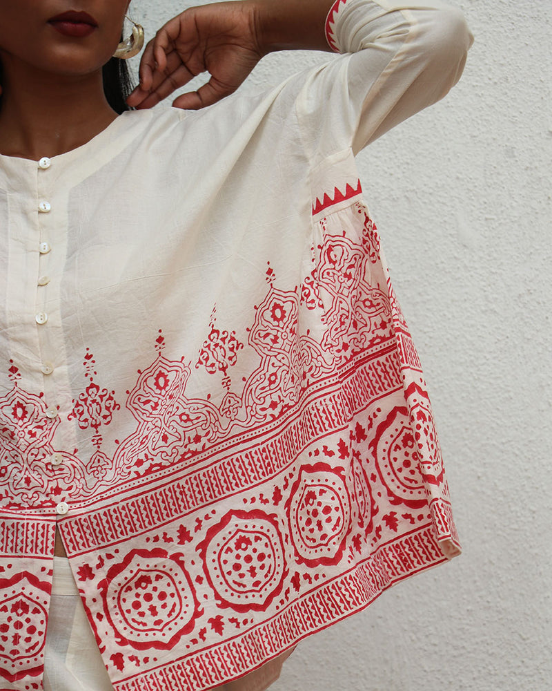 Arpina Blockprinted Cotton Shirt - BGVL