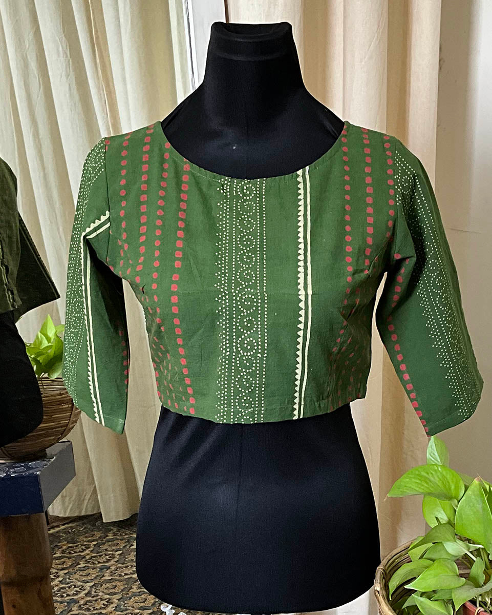 Green Cotton Blouse - Love Despite