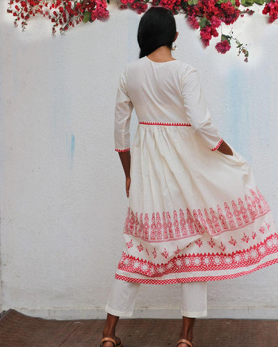 Safrin Blockprinted Cotton Kurta Set