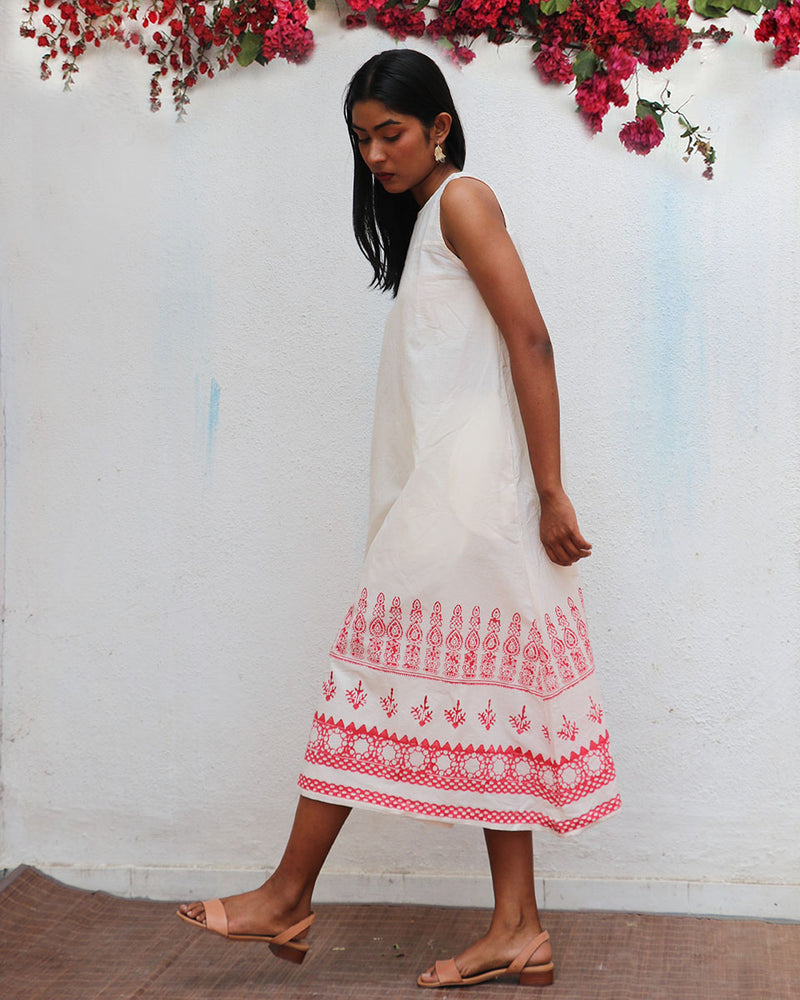 Faryat Blockprinted Cotton Dress - BGVL