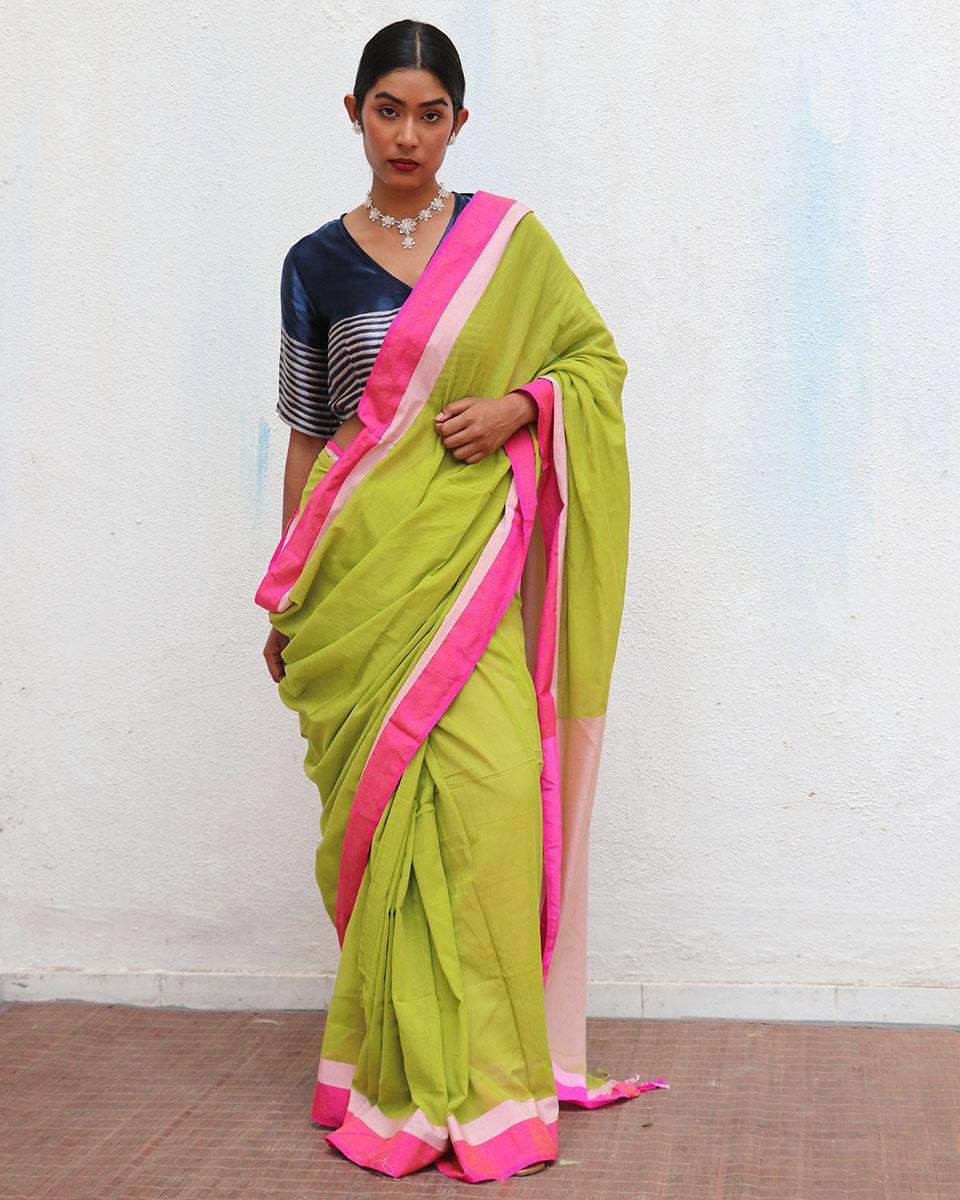 Laverna Handwoven Cotton Saree