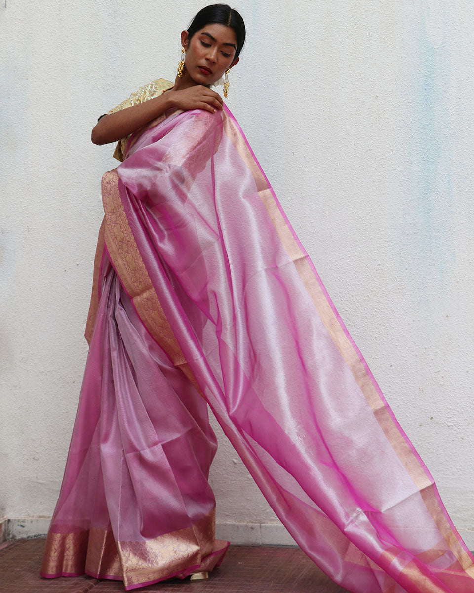 Faeezah Tissue Saree - Nargiz