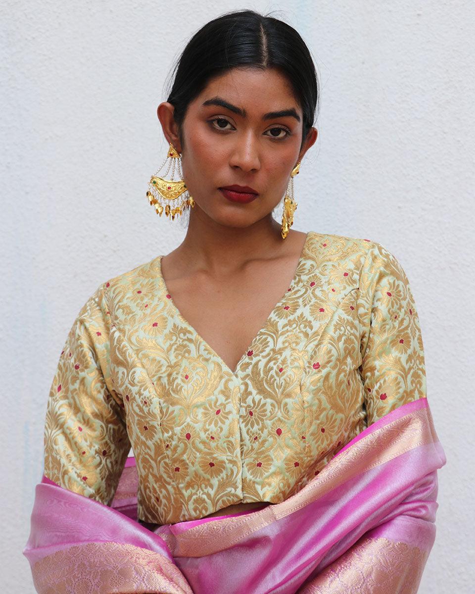 Zubeyda Khimkab Brocade Blouse - Nargiz