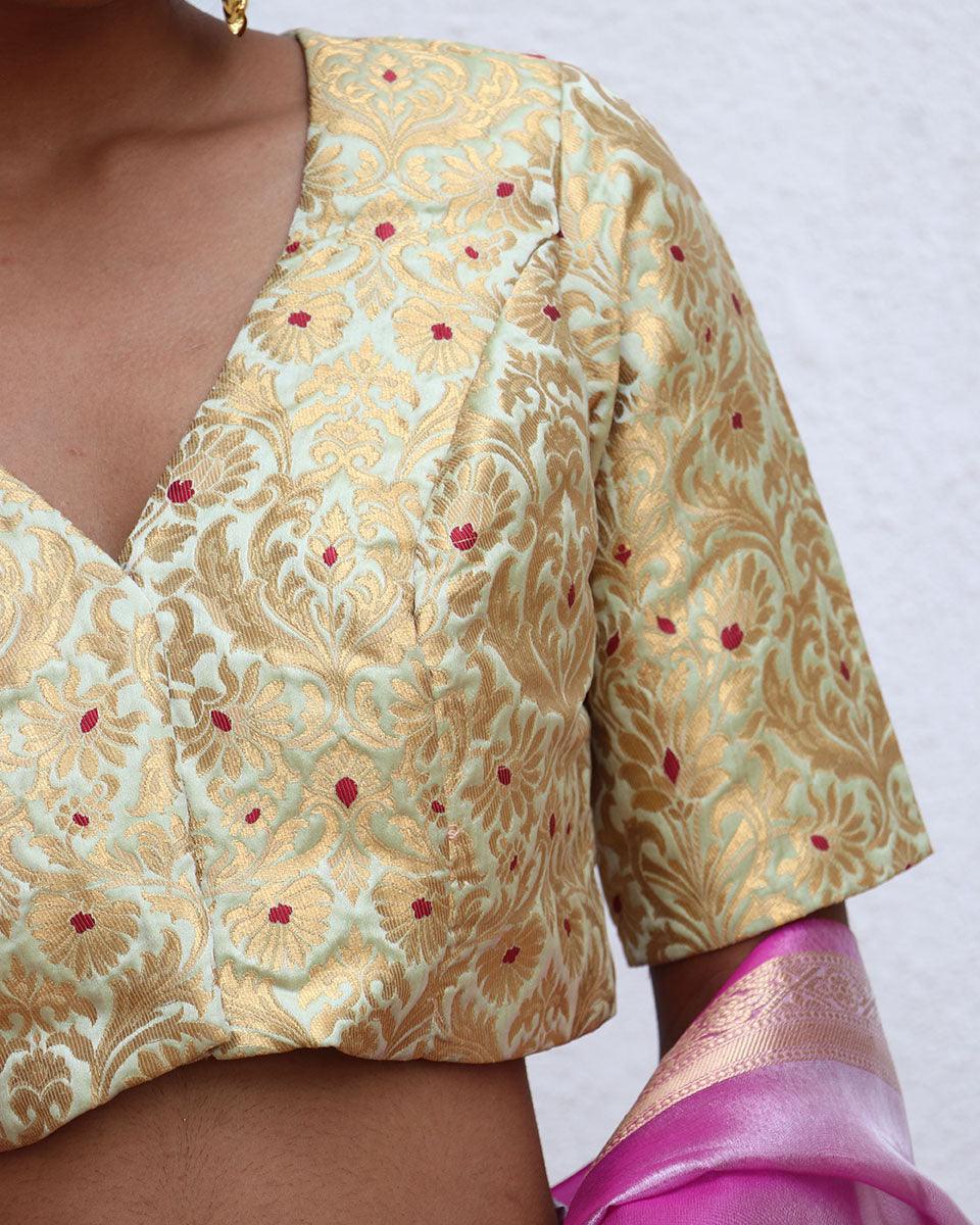 Zubeyda Khimkab Brocade Blouse - Nargiz