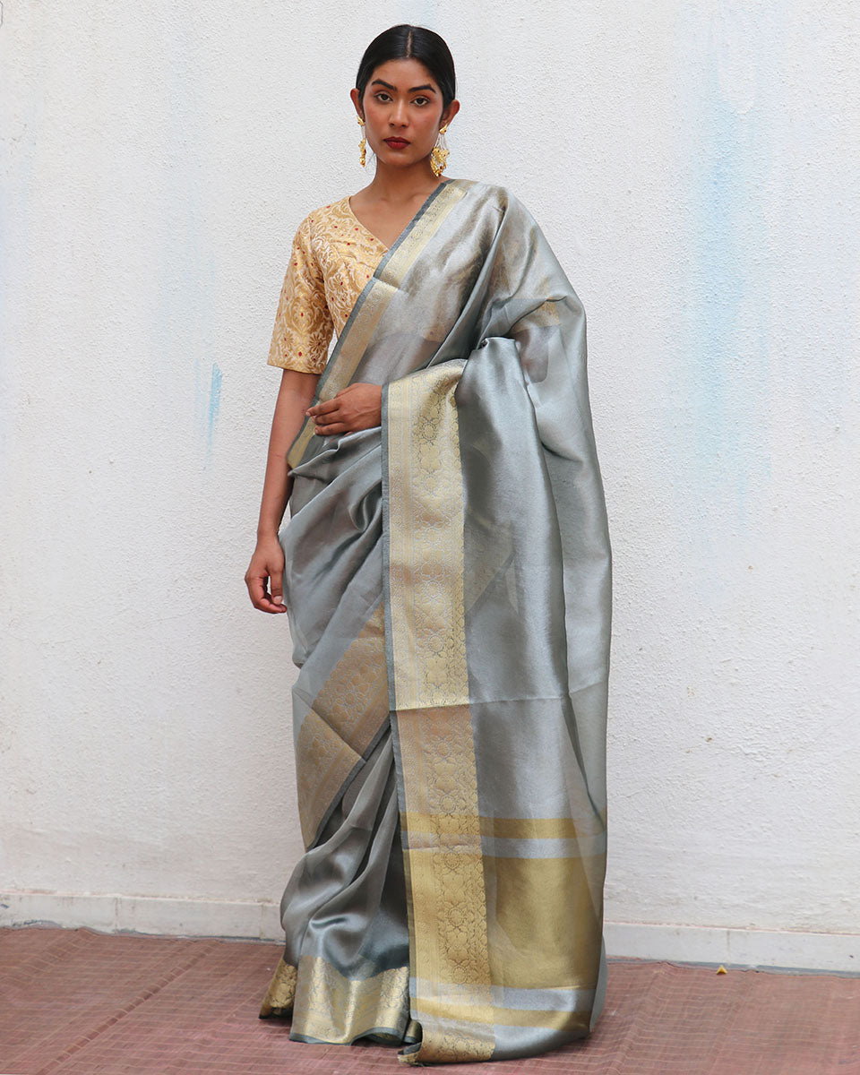 Zaurnain Tissue Saree - Nargiz