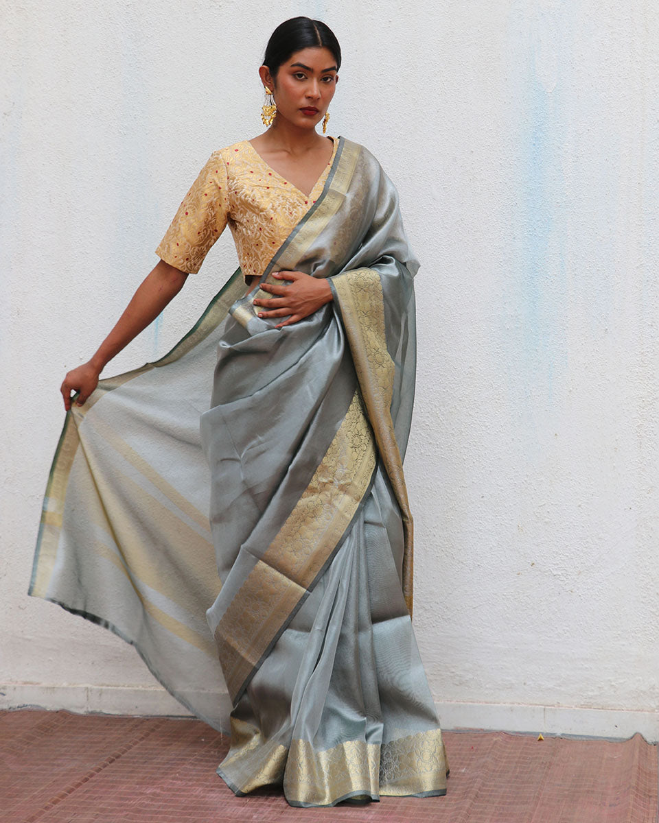 Zaurnain Tissue Saree - Nargiz