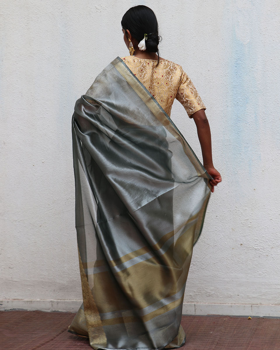 Zaurnain Tissue Saree - Nargiz