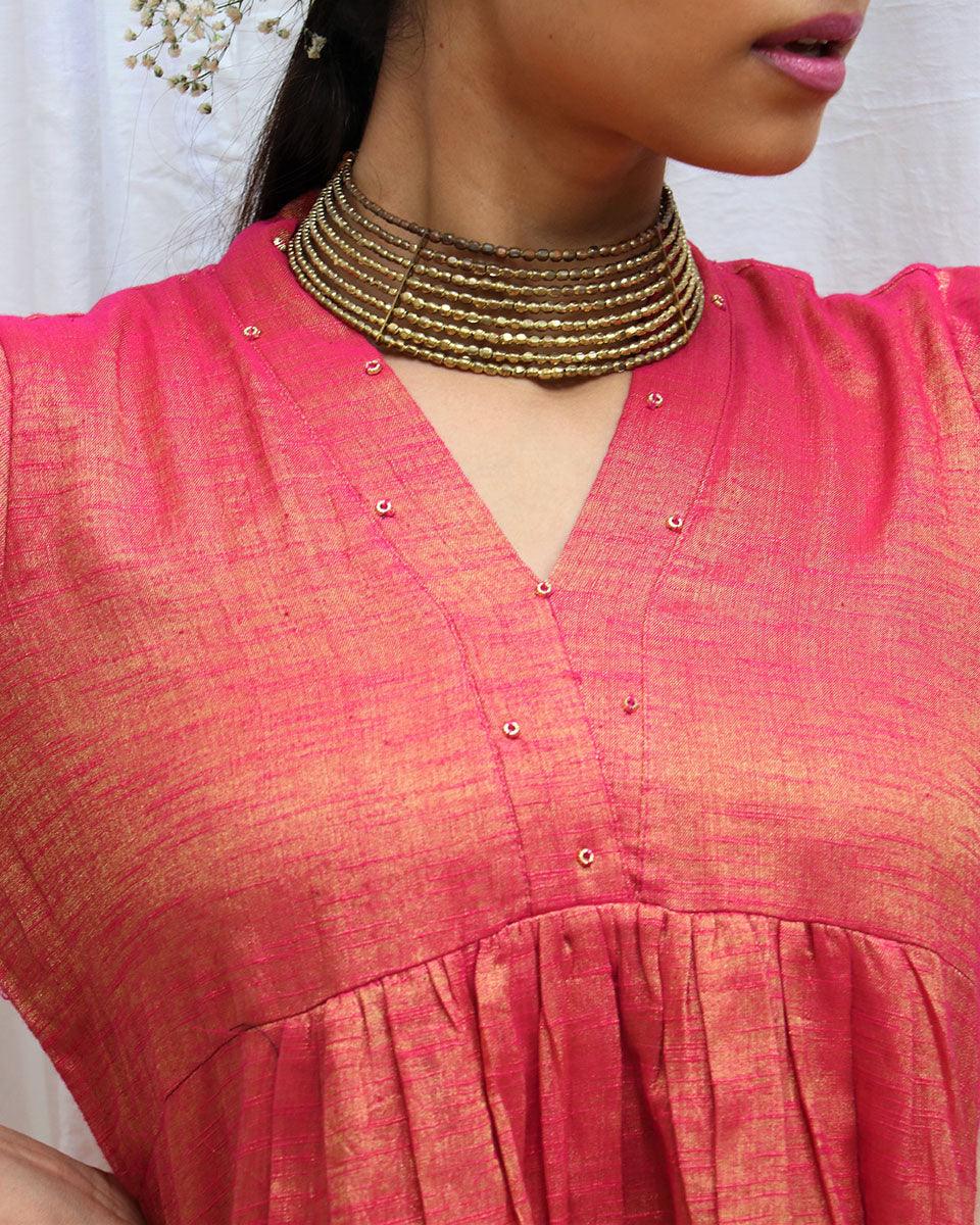 Shyama Handwoven Cotton Zari Kurta Set - Zari