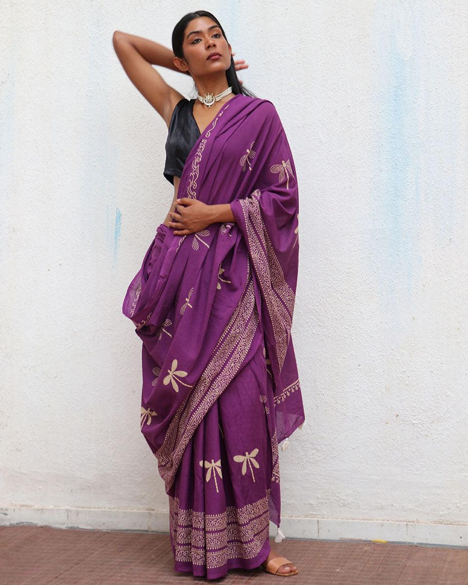 Renaissance Handblockprinted Cotton Saree - Fmtm