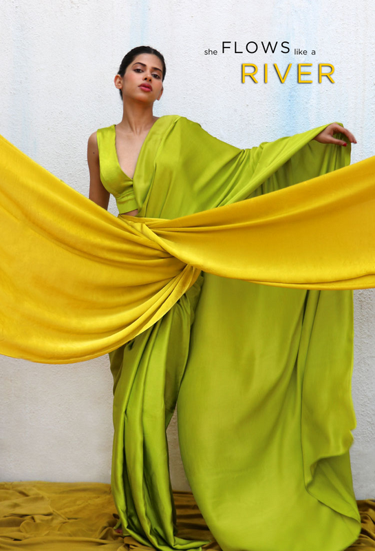 Saree style 2025 long kurti