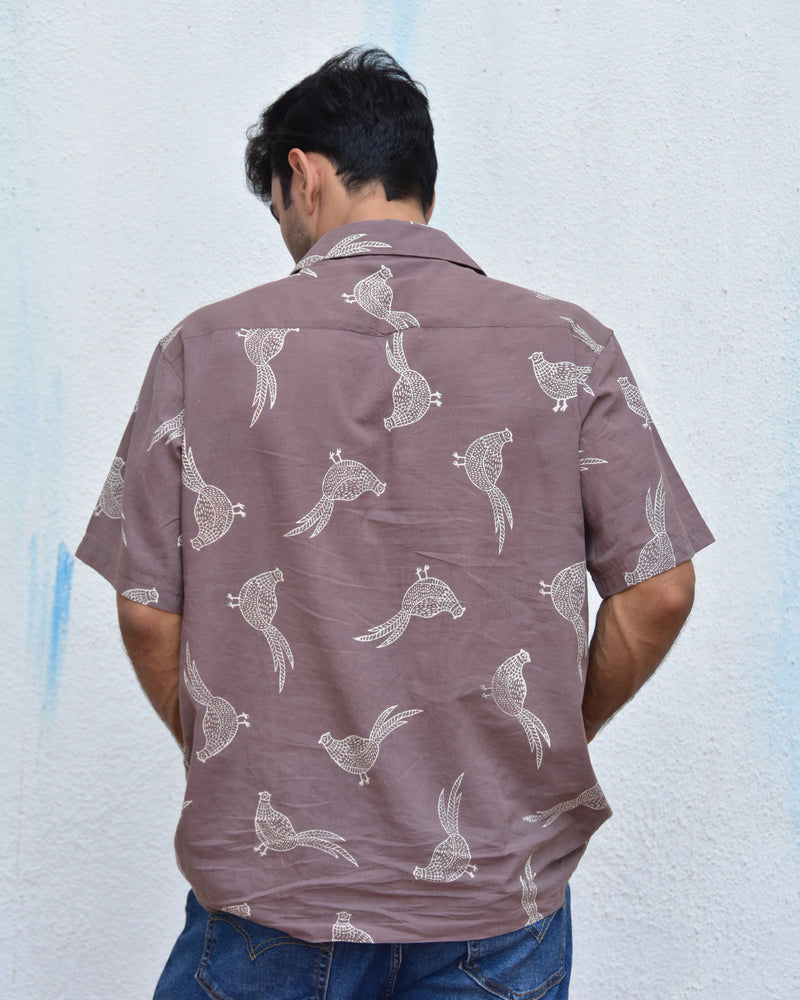 Songbird Handblockprinted Pure Cotton Shirt