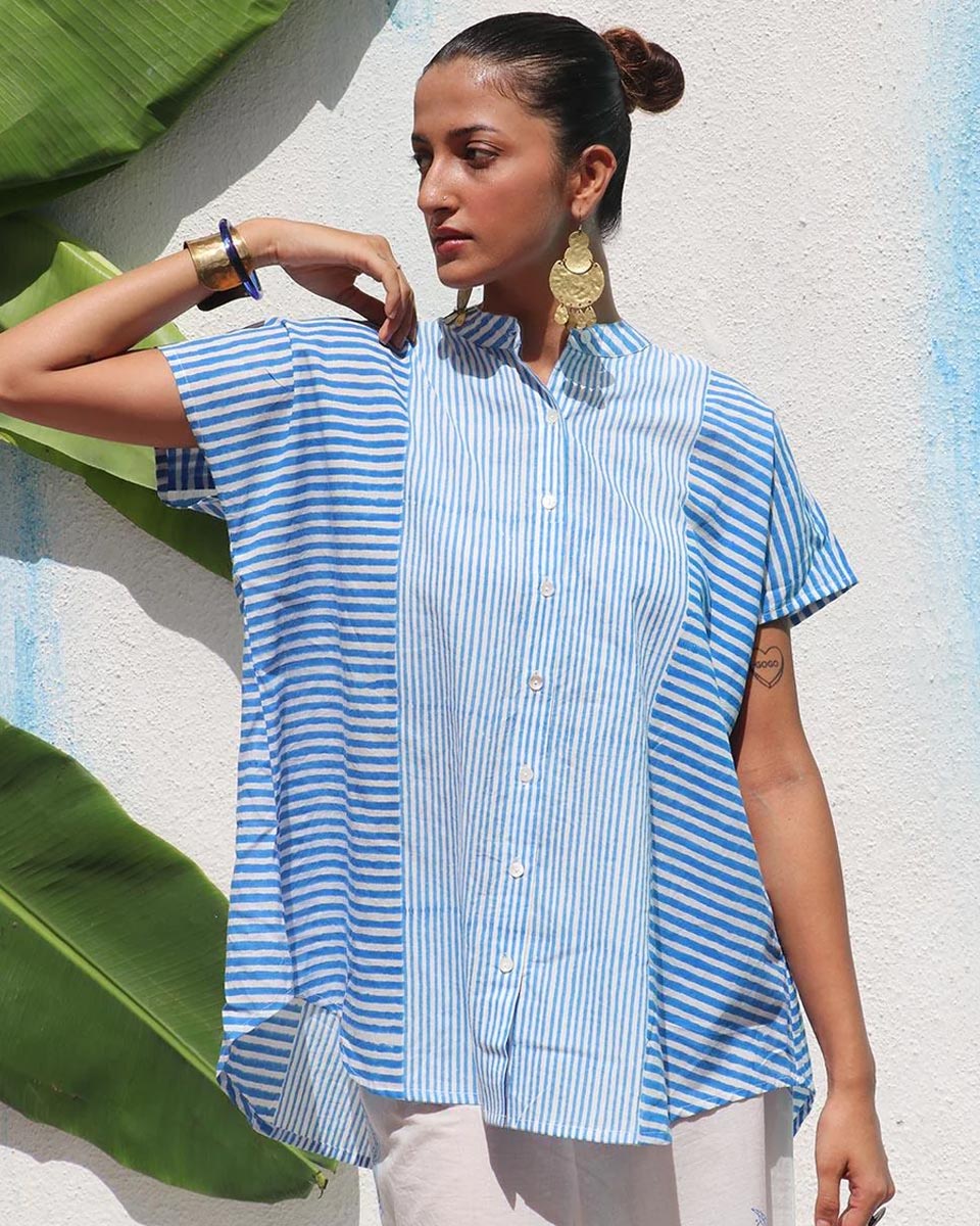 Livianna Handprinted Cotton Top - WITC