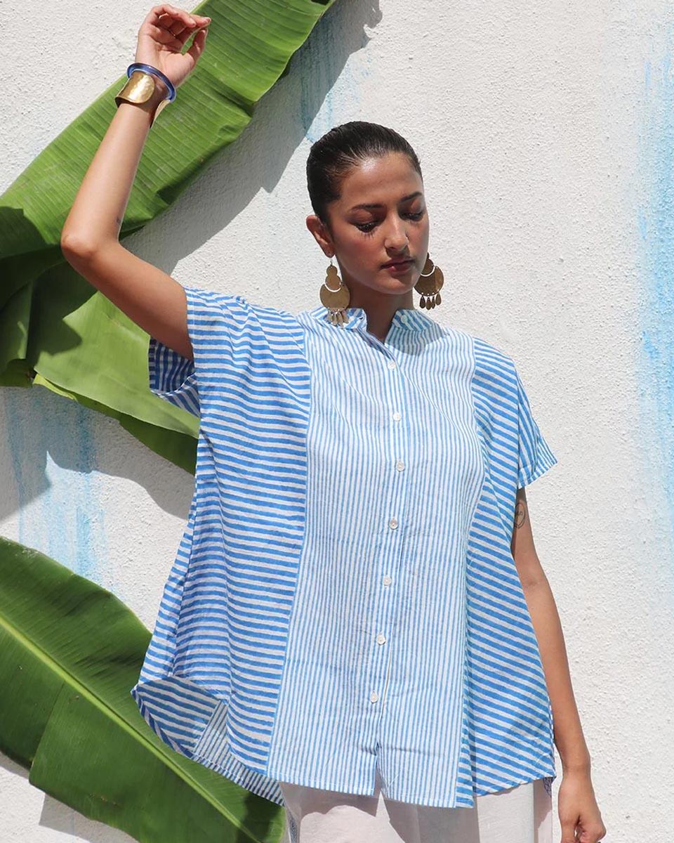 Livianna Handprinted Cotton Top - WITC