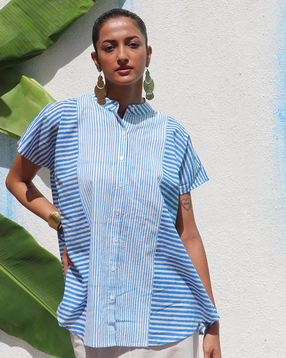 Livianna Handprinted Cotton Top - WITC