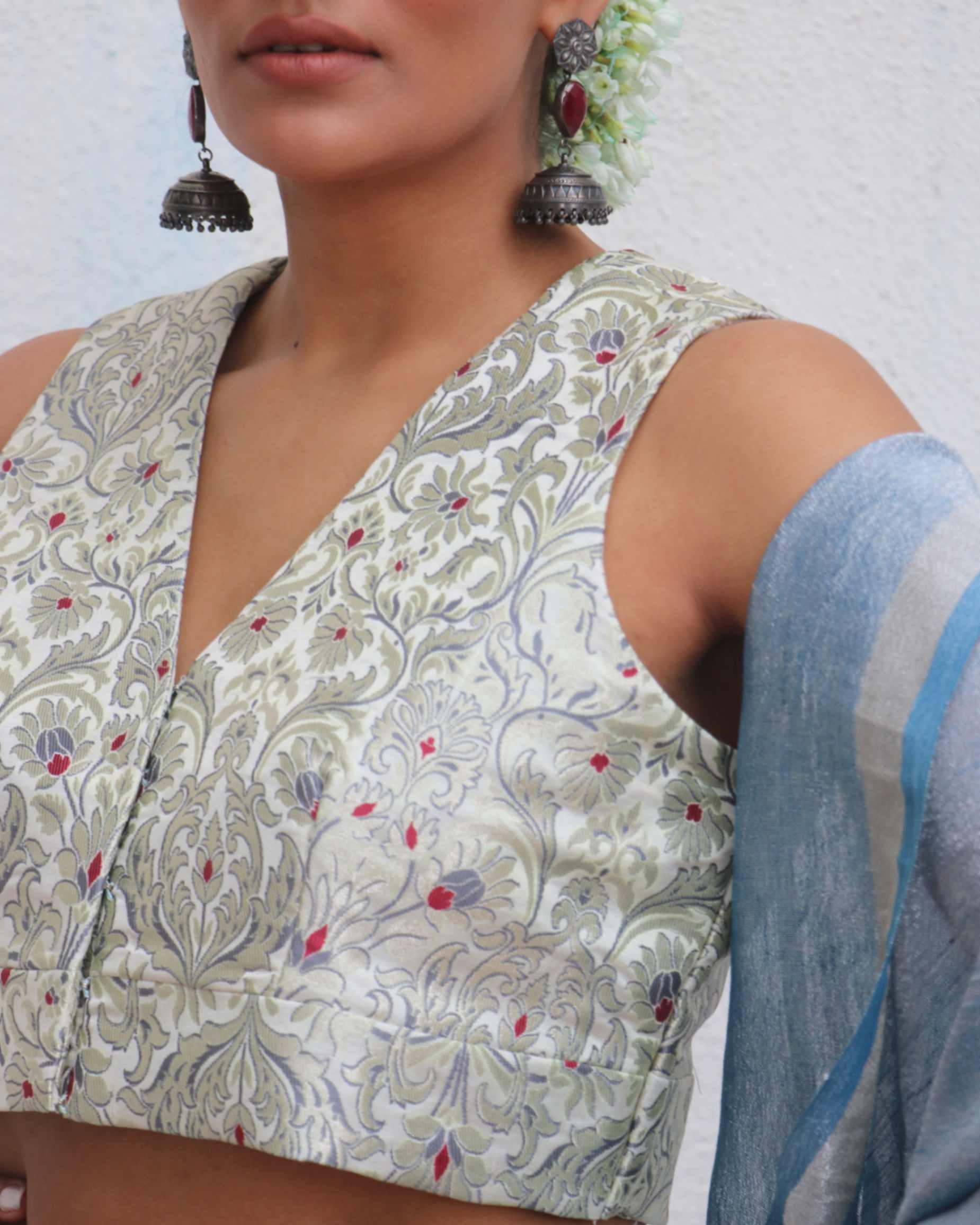 Sanjoli Brocade Blouse - Jheel