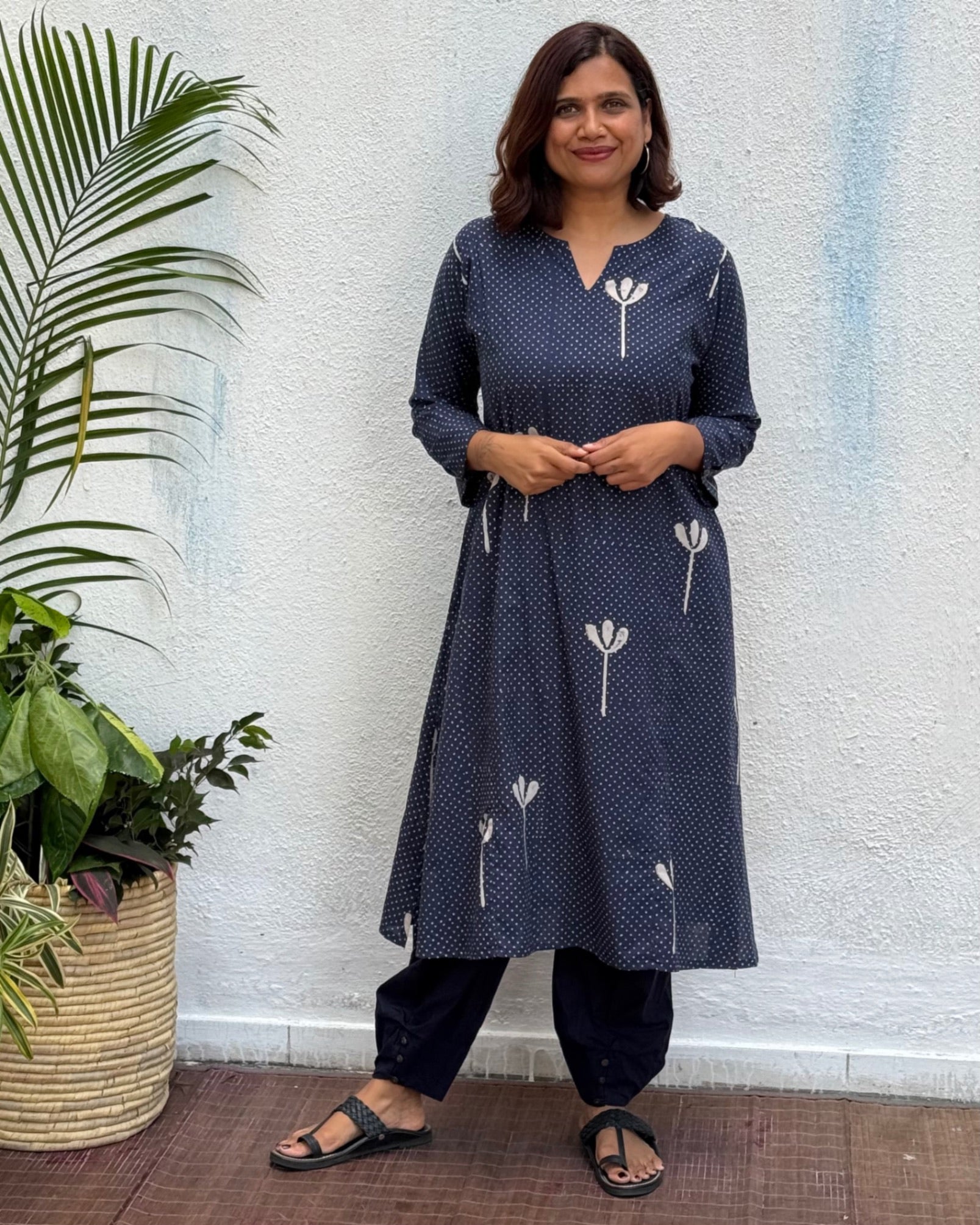 Roma Block Printed Cotton Kurti