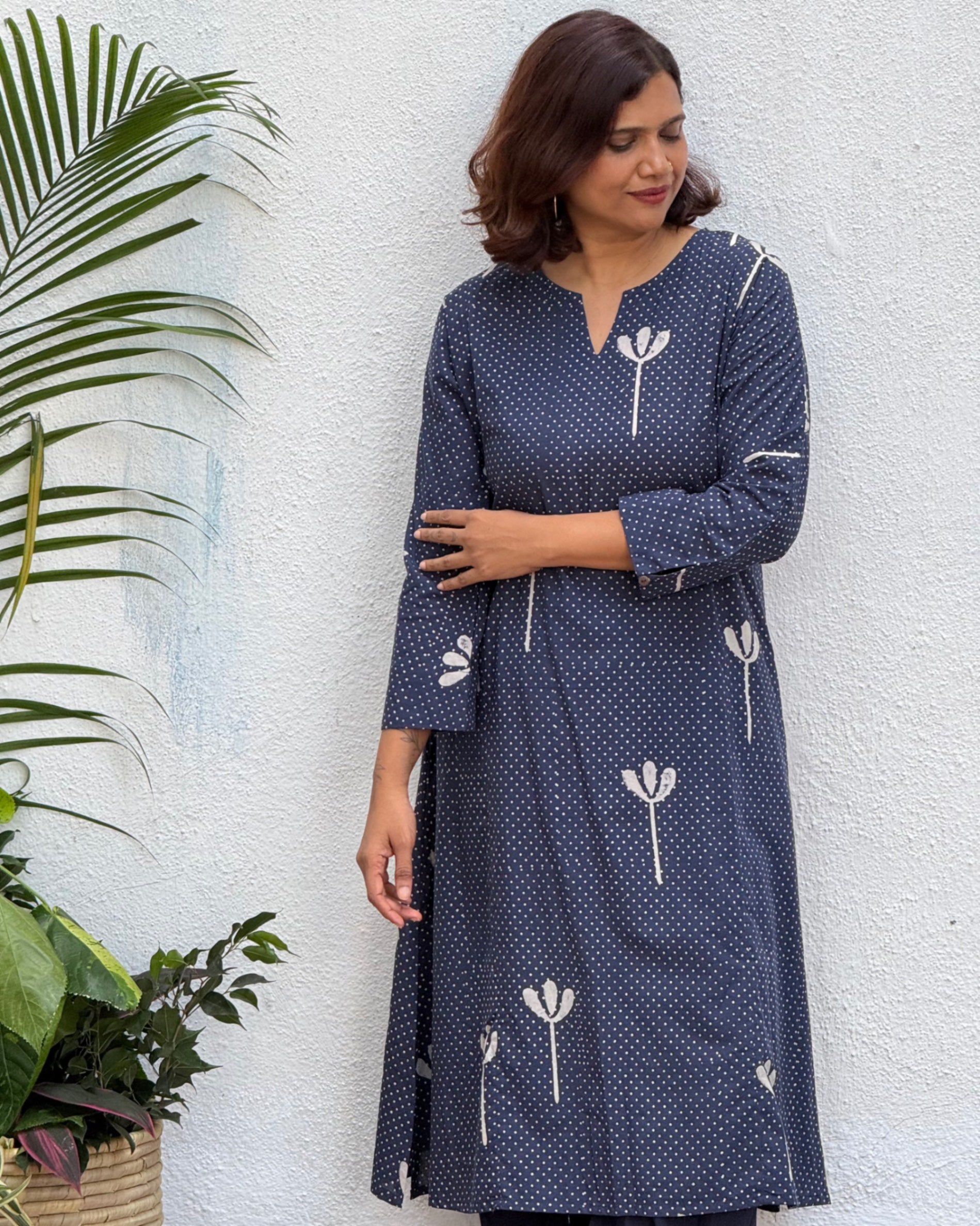 Roma Block Printed Cotton Kurti