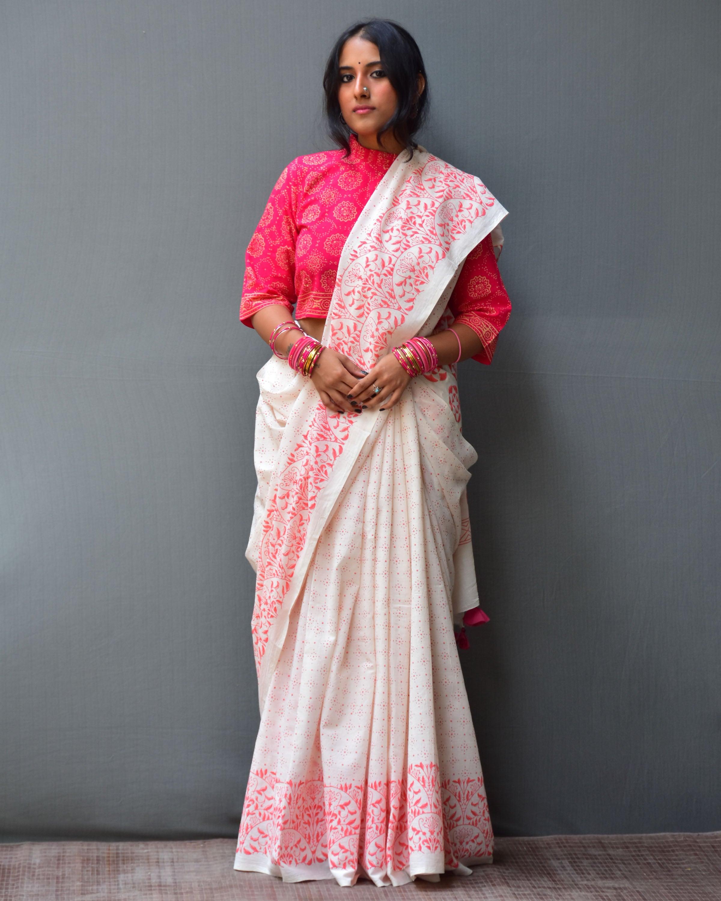 cotton mulmul saree