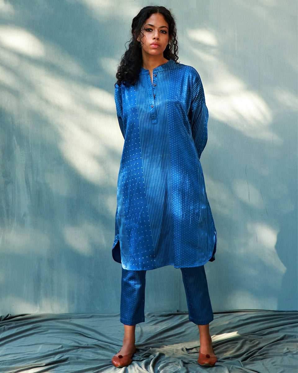 Harjot Mashru Silk Kurta (Set Of 2)-Saahiba