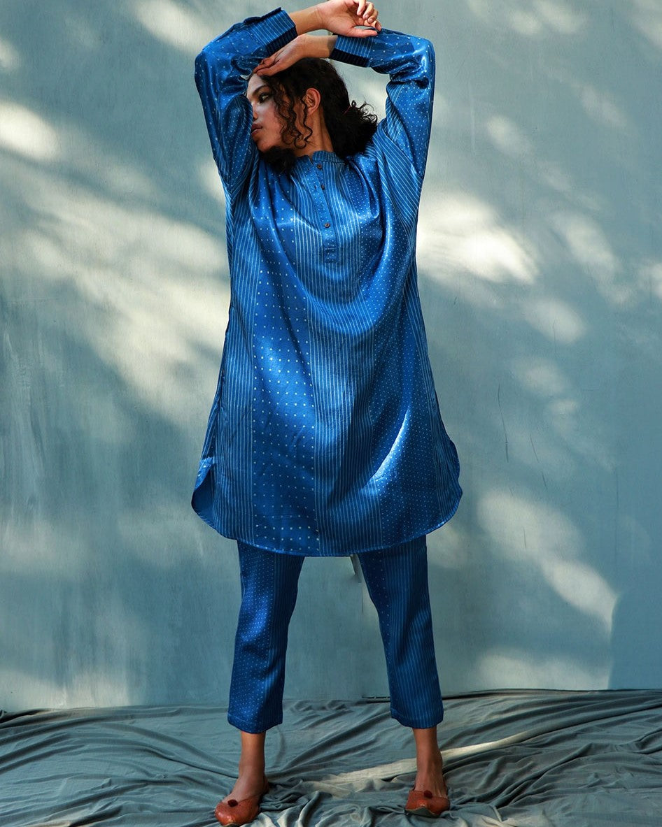 Harjot Mashru Silk Kurta (Set Of 2)-Saahiba