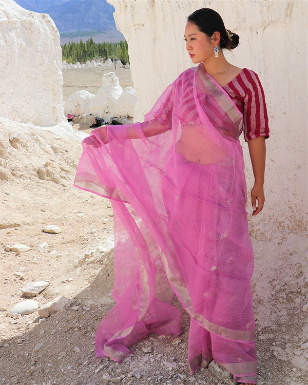 Flamboyant Jamdani Silk Saree - Samah