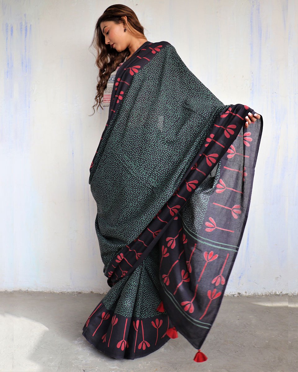 cotton mul saree