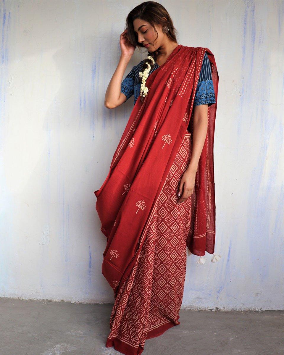 Cotton sarees | Cotton saree for women | Cotton saree online | Cotton saree | Chidiyaa    