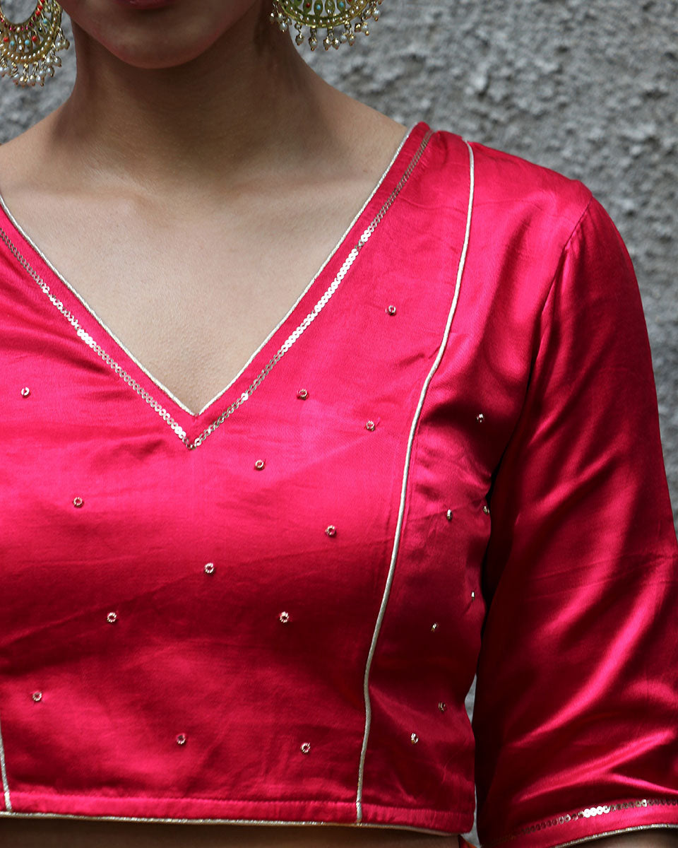 Anagha Mashru Silk Blouse - Chandani