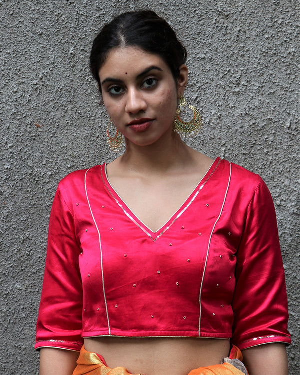 Anagha Mashru Silk Blouse - Chandani