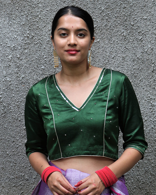 Anika Mashru Silk Blouse - Chandani