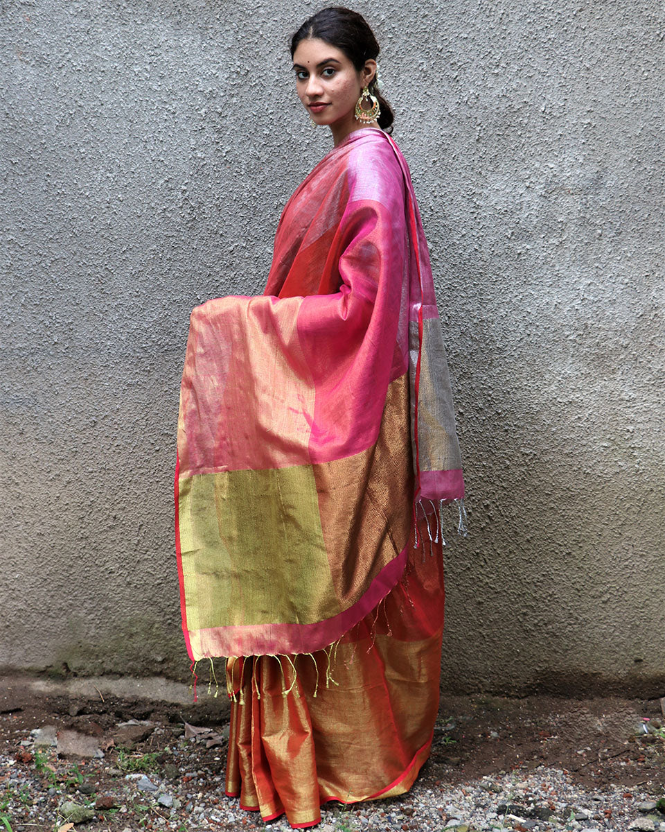 Kajal Handwoven Cotton Zari Saree - Chandani