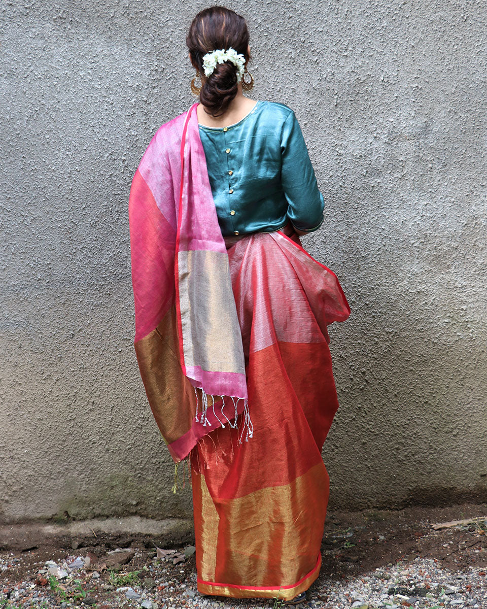 Kajal Handwoven Cotton Zari Saree - Chandani
