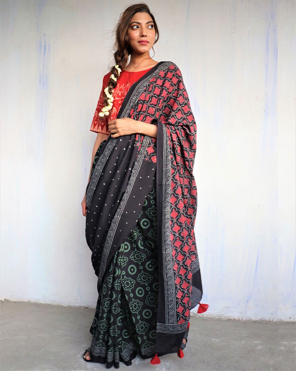 cotton mul saree