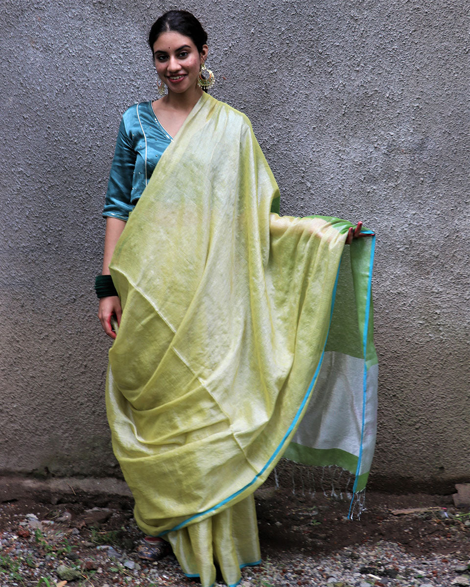 Karishma Handwoven Cotton Zari Saree - Chandani
