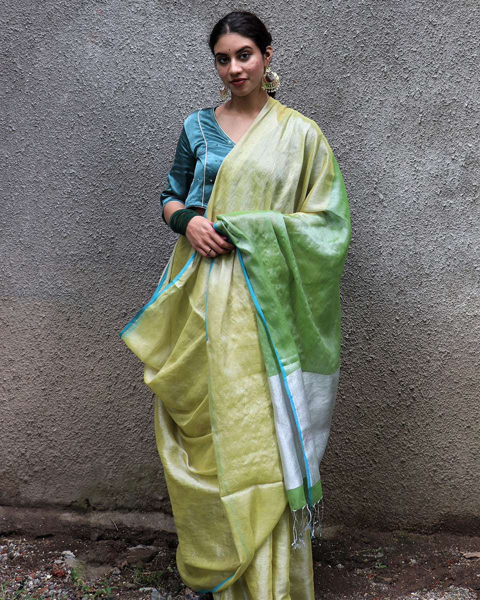 Karishma Handwoven Cotton Zari Saree - Chandani