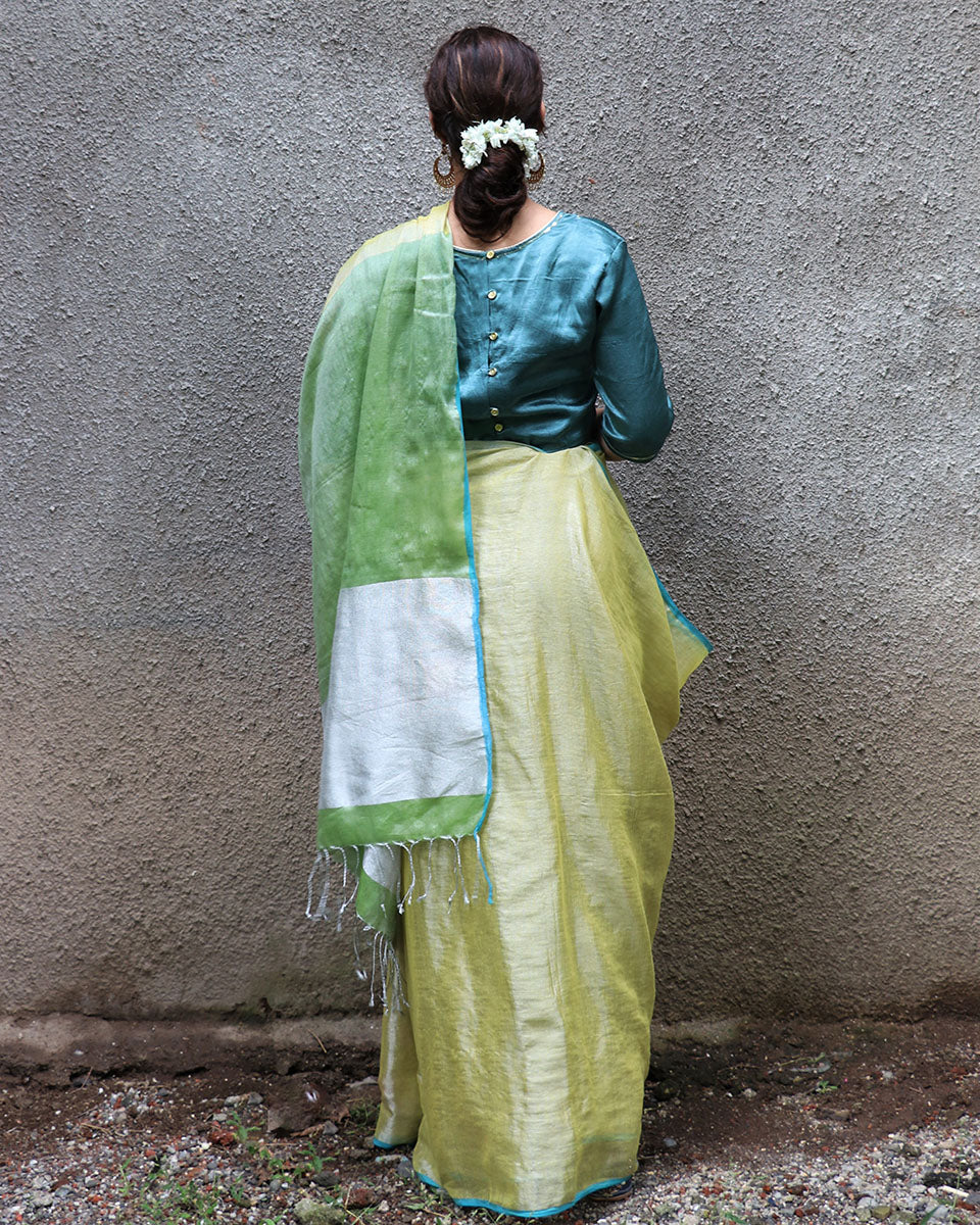 Karishma Handwoven Cotton Zari Saree - Chandani