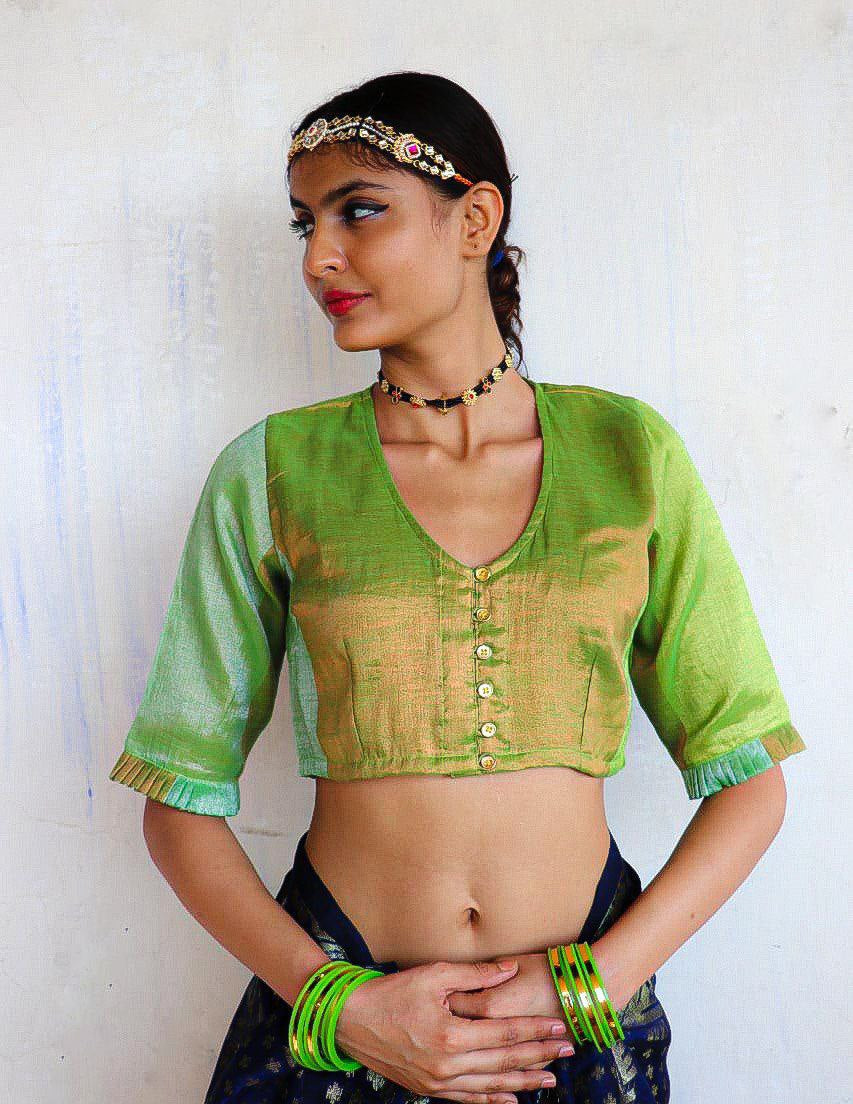 Alankarini Cotton Zari Blouse- Shringaar