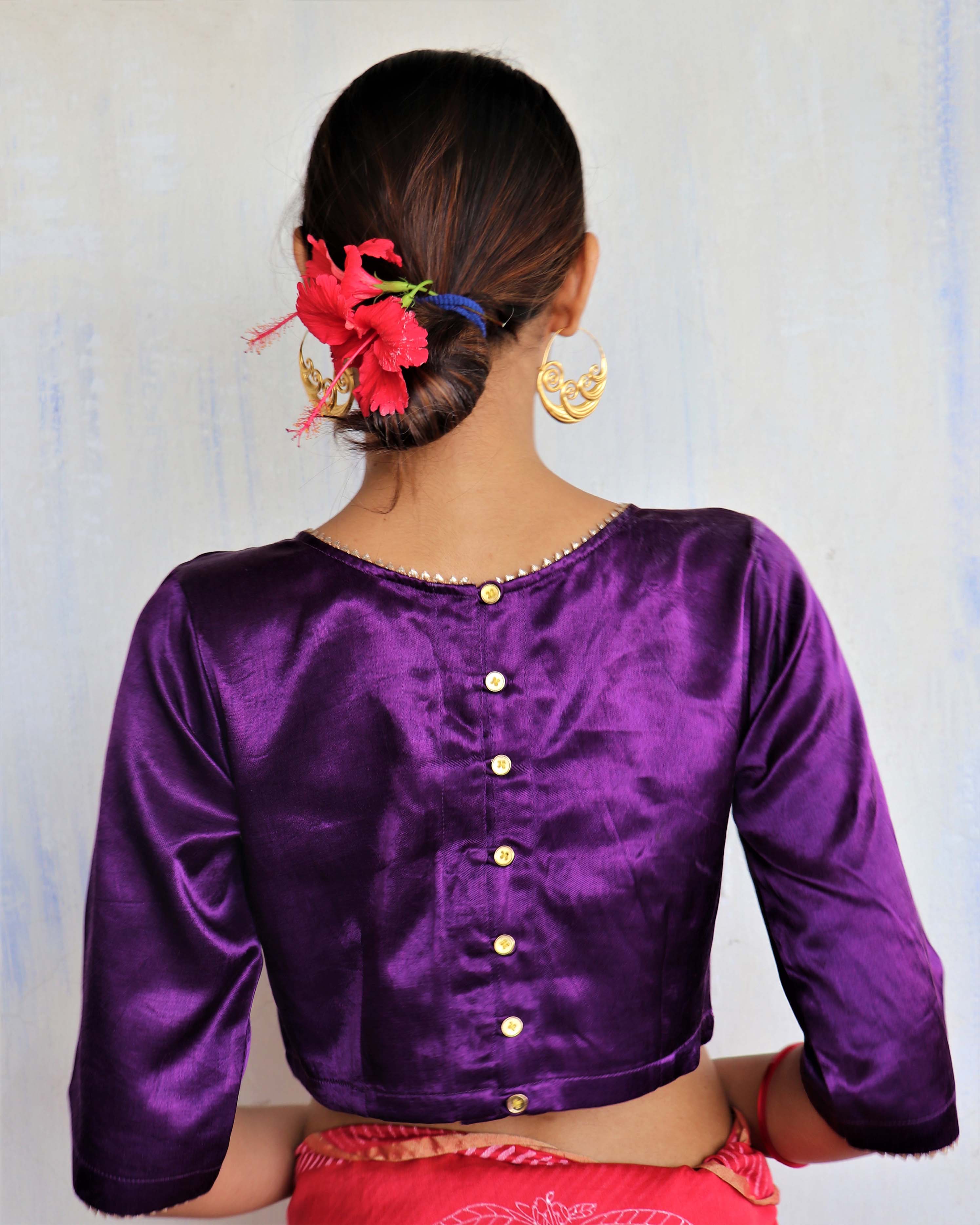 Hiraya Mashru Silk Blouse - Roshni