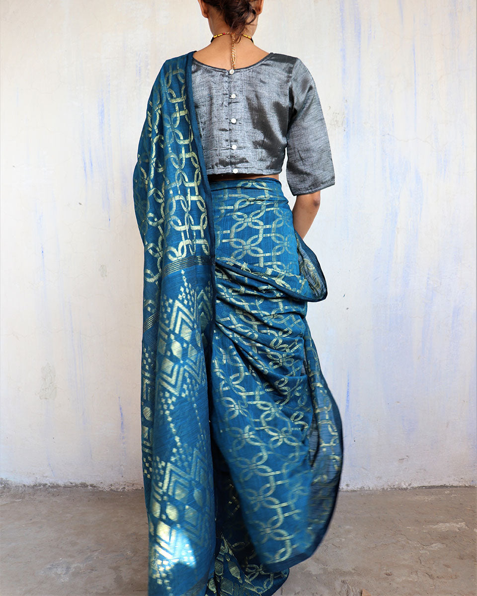 blouse designs for jamdani saree