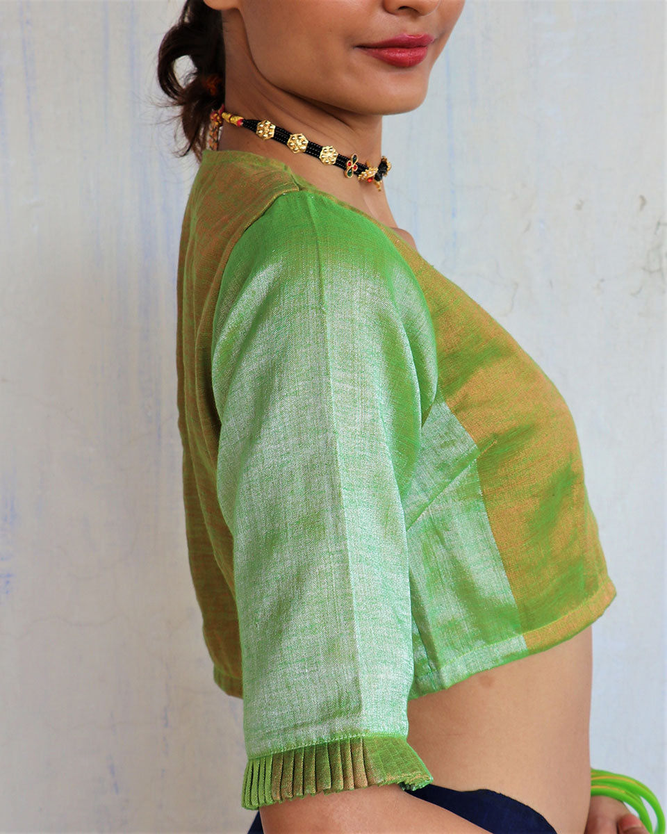 Alankarini Cotton Zari Blouse- Shringaar