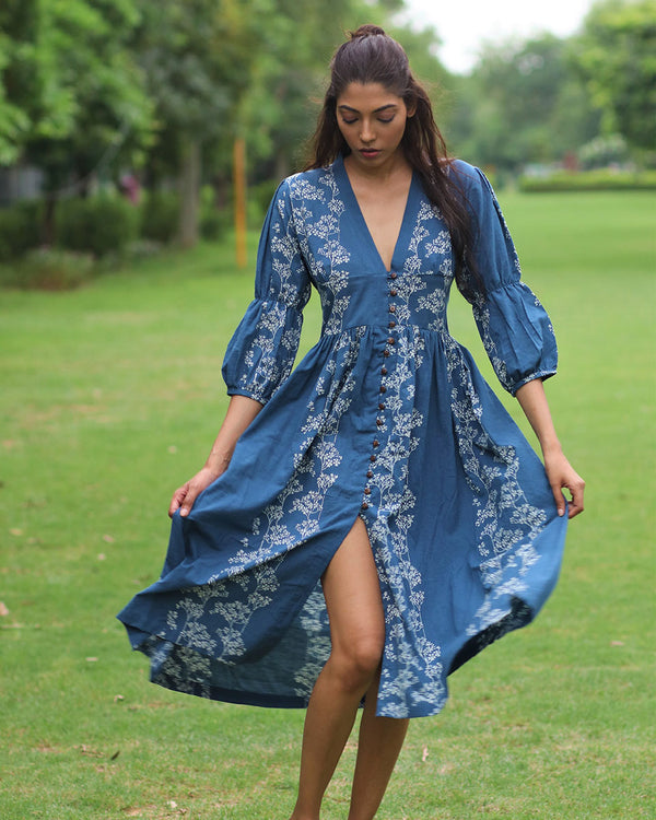 Buy Bunaai Bunch Of Happiness Designer Cotton Dress For Women Online