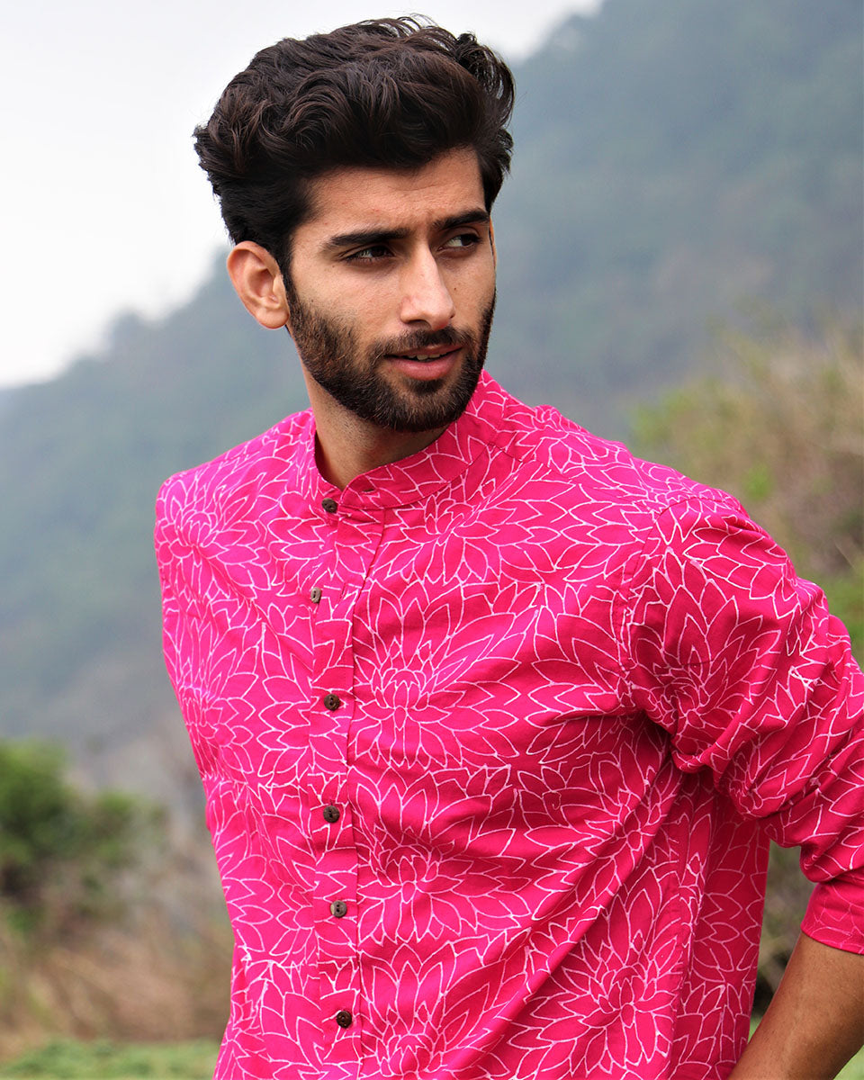 Rani Floral Block Printed Cotton Shirt