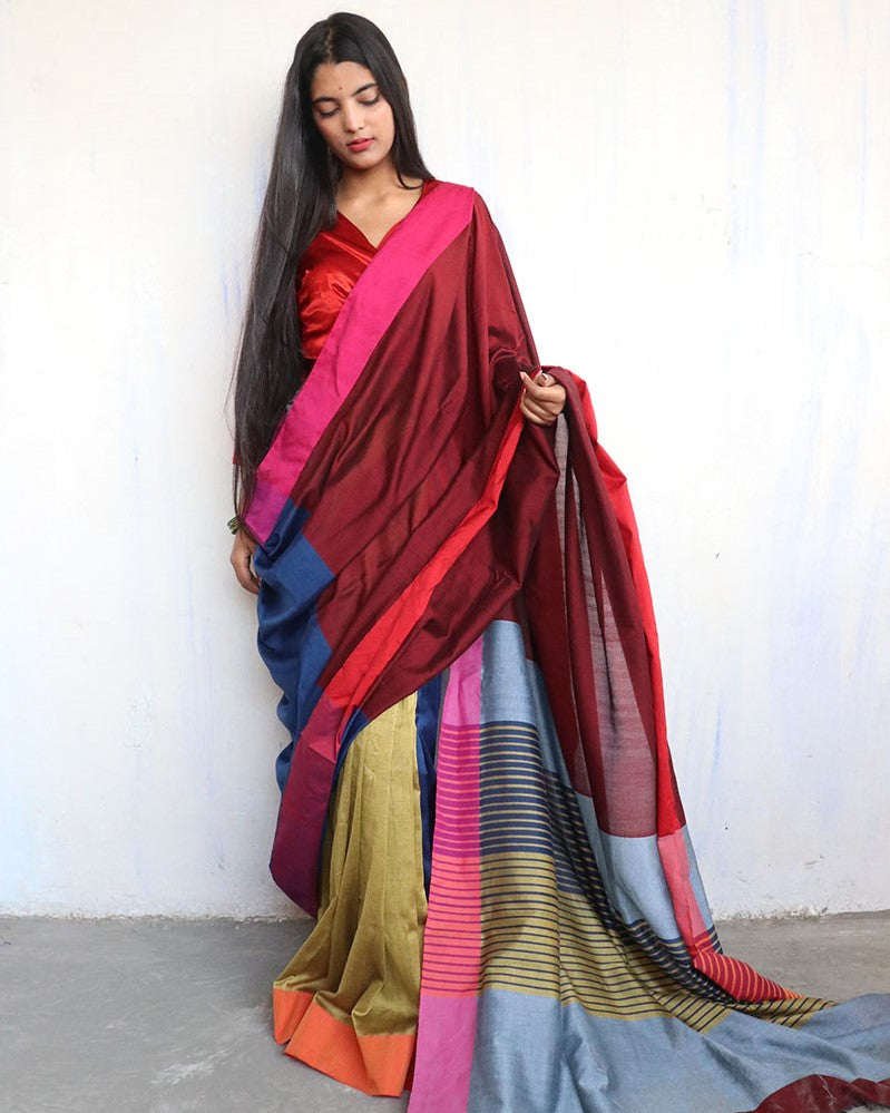 handwoven cotton saree
