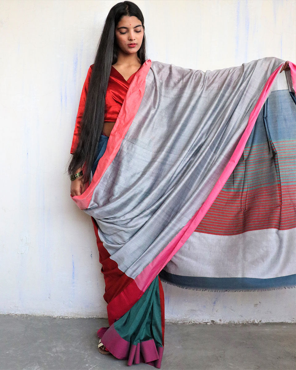 Gauhar Handwoven Cotton Zari Sarees - Holi