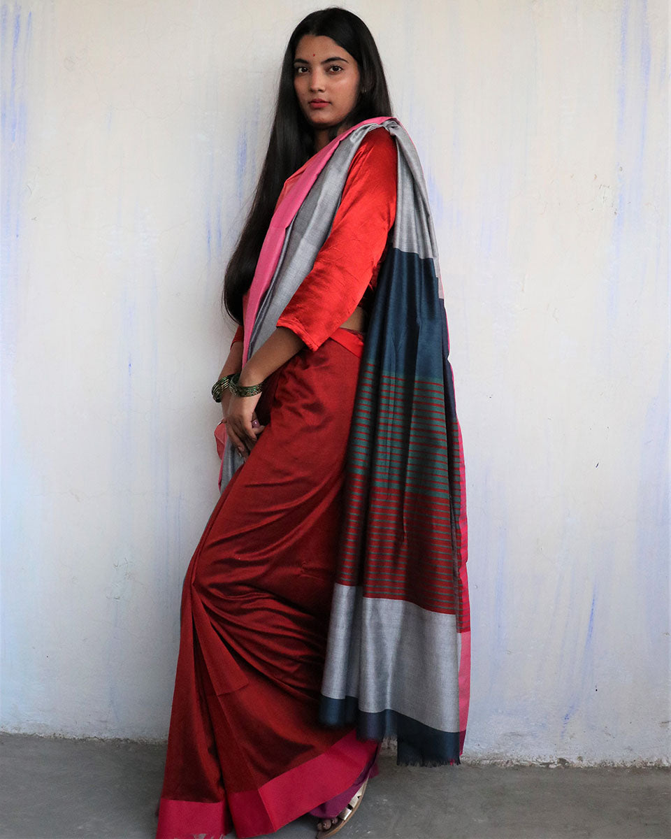 Gauhar Handwoven Cotton Zari Sarees - Holi