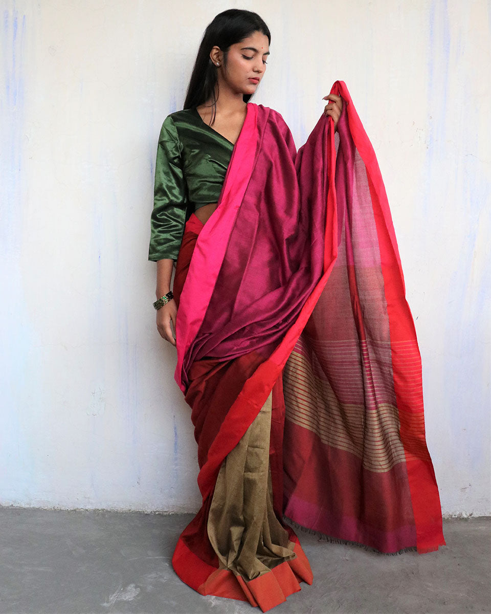 Rehnuma Viscose Cotton Saree - Holi