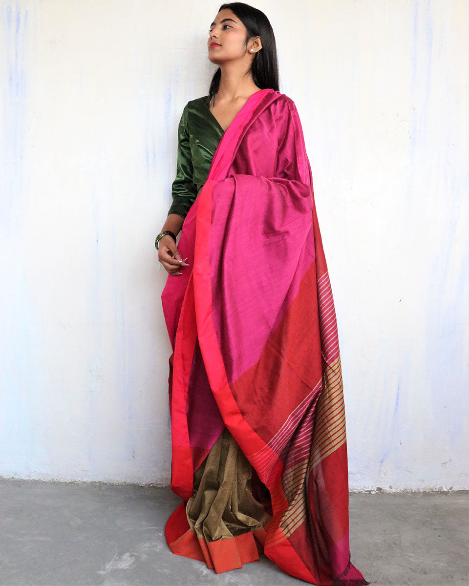 Rehnuma Viscose Cotton Saree - Holi