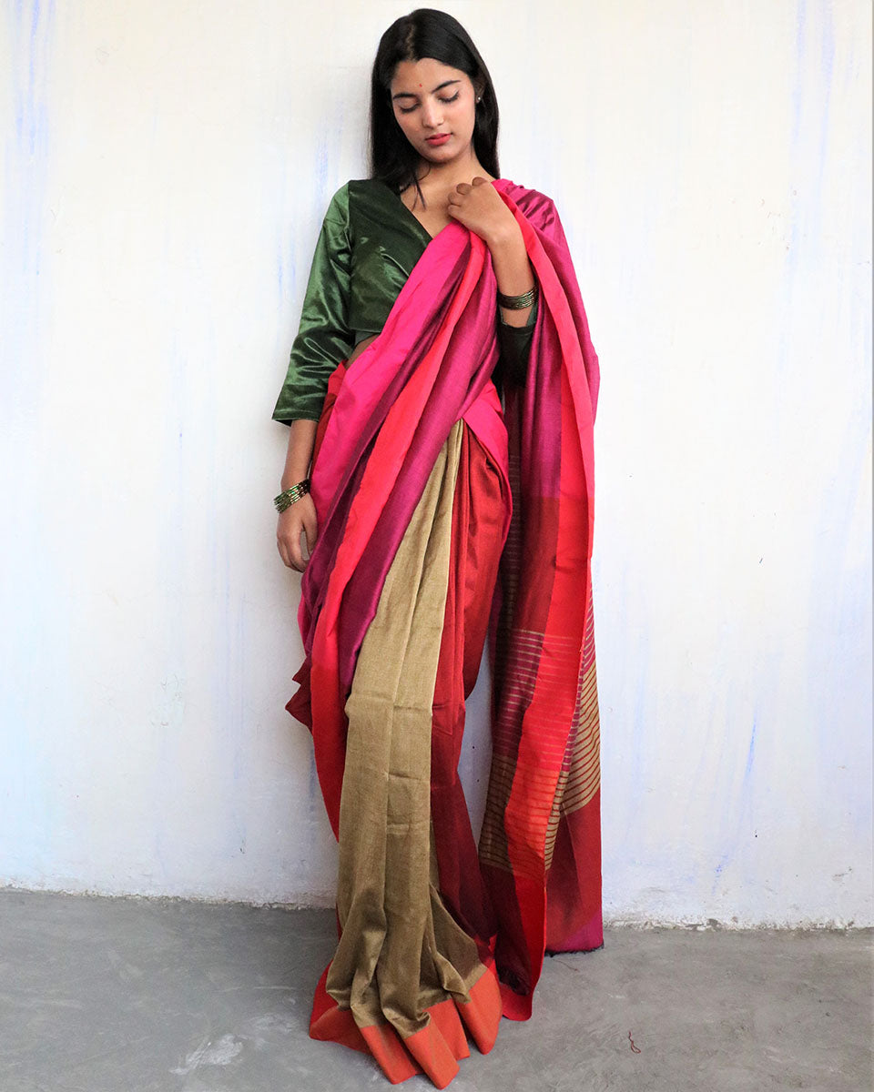 Rehnuma Viscose Cotton Saree - Holi