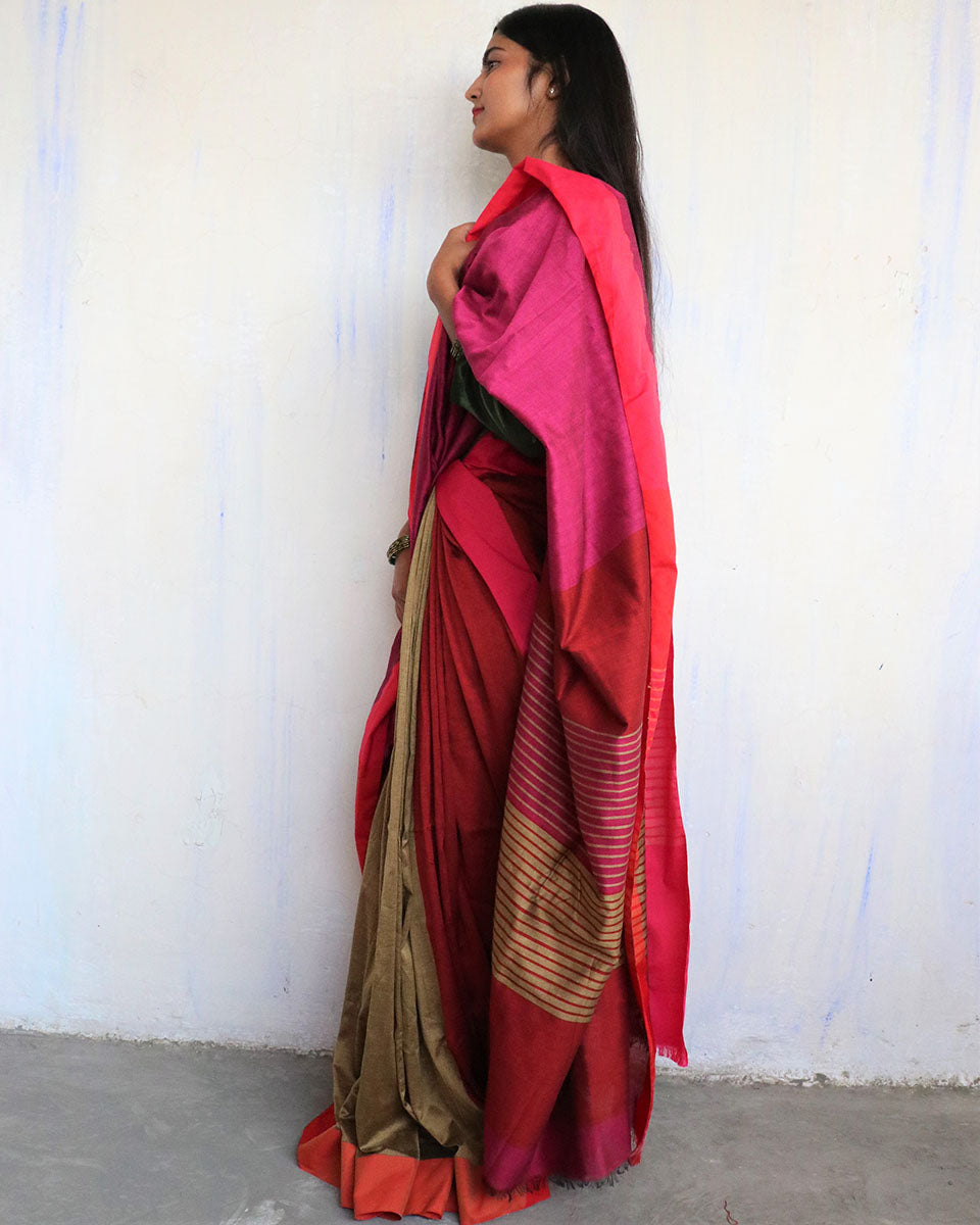 Rehnuma Viscose Cotton Saree - Holi