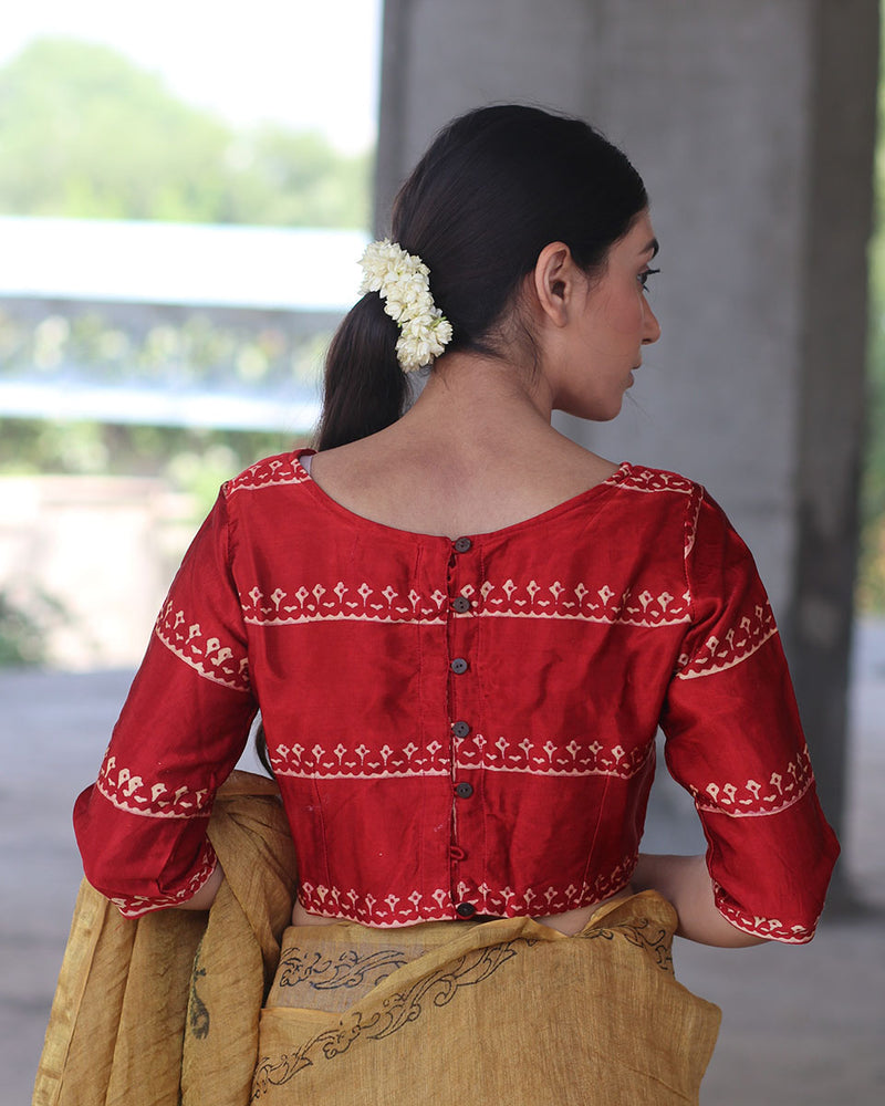 mashru silk blouse